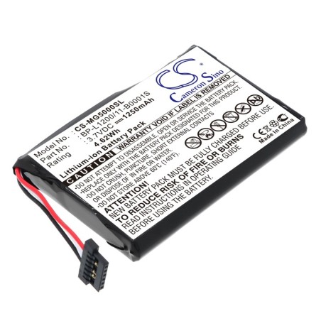 Batterie pour Typhoon MyGuide SilverGuide 5000 NAV (1250 mAh/4.63 Wh, 3.7 V)