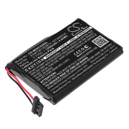 Batterie pour Mitac 027260EOC (1250 mAh/4.63 Wh, 3.7 V)
