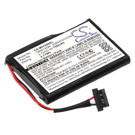 Batterie pour Mitac Mio Moov 200u (750 mAh/2.78 Wh, 3.7 V)