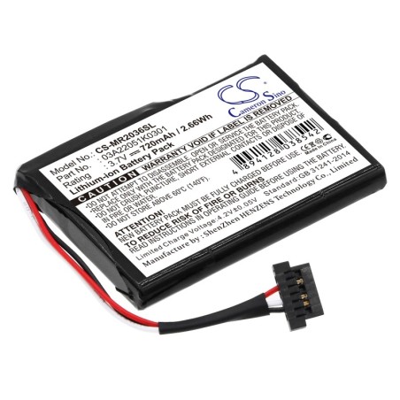 Batterie pour Magellan RoadMate 2036 (720 mAh/2.66 Wh, 3.7 V)