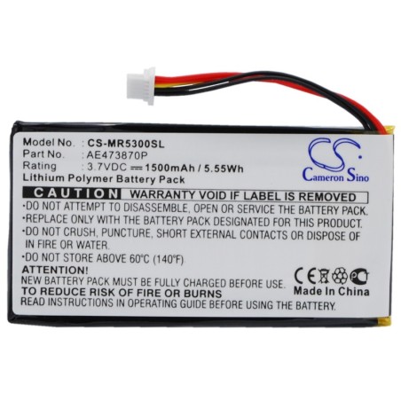 Batterie pour Magellan Maestro 5310 (1500 mAh/5.55 Wh, 3.7 V)