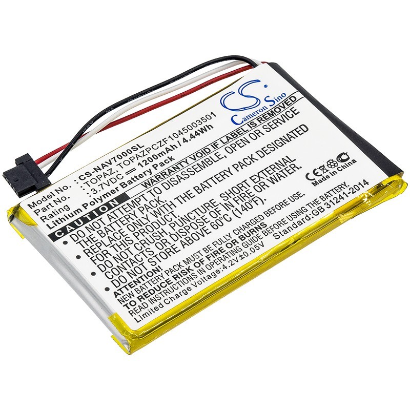 Batterie pour Navigon 70 Plus (1200 mAh/4.44 Wh, 3.7 V)