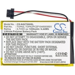 Batterie pour Navigon 70 Plus (1200 mAh/4.44 Wh, 3.7 V)