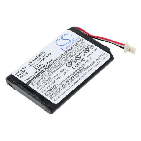 Batterie pour Navigon 72 Easy (1000 mAh/3.7 Wh, 3.7 V)