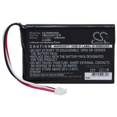 Batterie pour Pharos PDR200 (1200 mAh/4.44 Wh, 3.7 V)