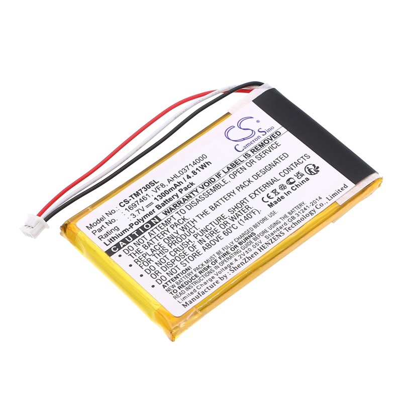 Batterie pour TomTom GO 730 (1300 mAh/4.81 Wh, 3.7 V)
