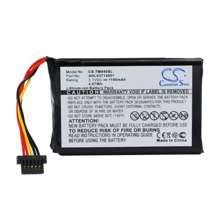 Batterie pour TomTom Go 940 (1100 mAh/4.07 Wh, 3.7 V)