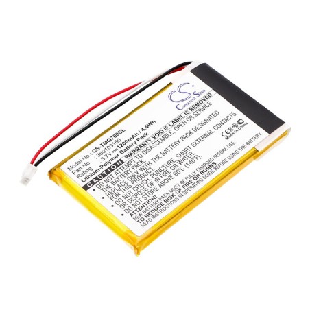 Batterie pour TomTom GO7000 (1200 mAh/4.44 Wh, 3.7 V)
