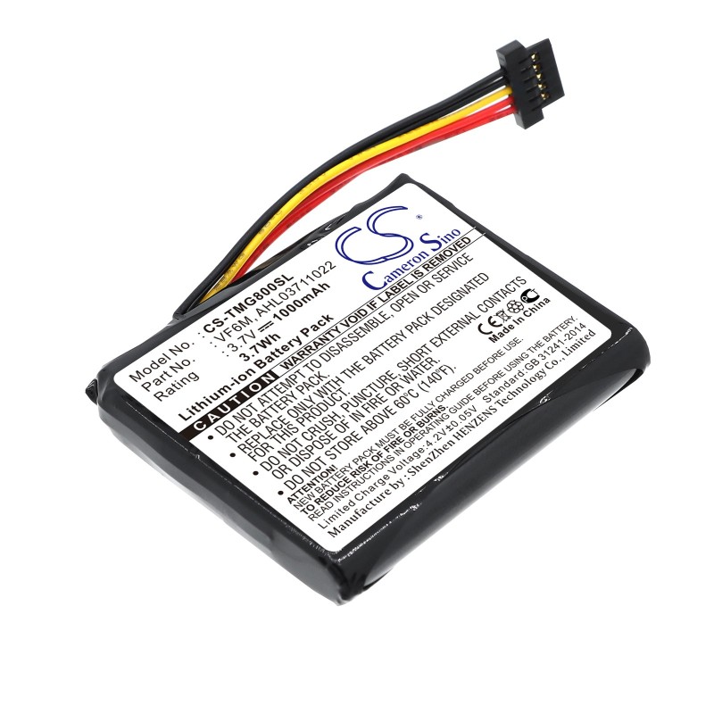 Batterie pour TomTom 4EJ41 (1000 mAh/3.7 Wh, 3.7 V)