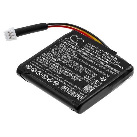 Batterie pour TomTom Via 120 (700 mAh/2.59 Wh, 3.7 V)