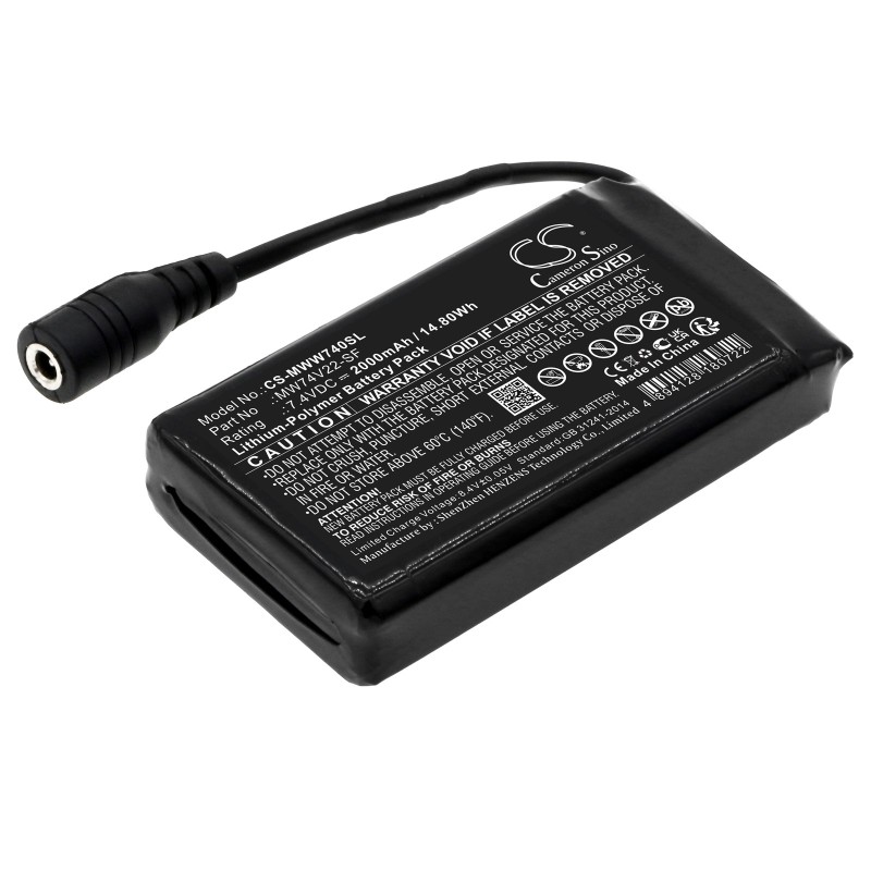 Batterie pour Mobile Warming Mobile Warming 7.4V Primer (2000 mAh/14.8 Wh, 7.4 V)