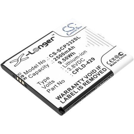 Batterie pour Coolpad CP332A (2500 mAh/9.5 Wh, 3.8 V)
