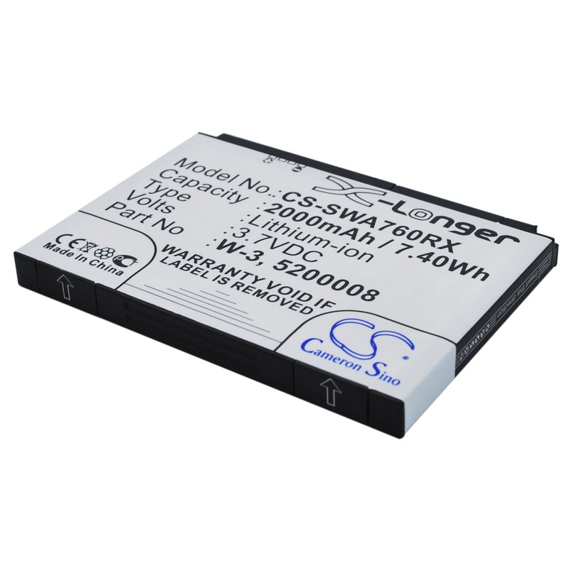 Batterie pour Sierra Wireless W-3 (2000 mAh/7.4 Wh, 3.7 V)
