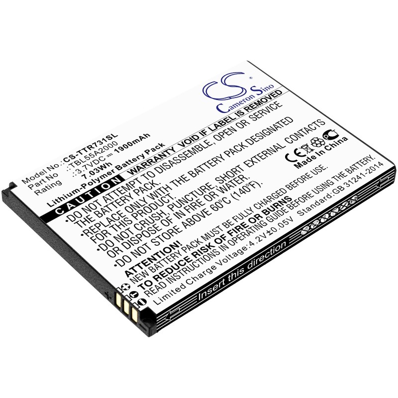 Batterie pour TP-Link TBL55A2000 (1900 mAh/7.03 Wh, 3.7 V)