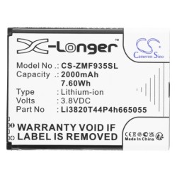 Batterie pour ZTE MF935 (2000 mAh/7.6 Wh, 3.8 V)