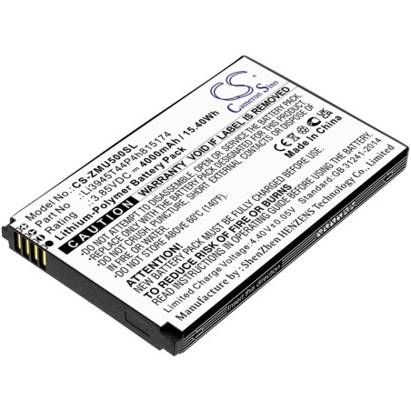 Batterie pour ZTE MU501 (4000 mAh/15.4 Wh, 3.85 V)