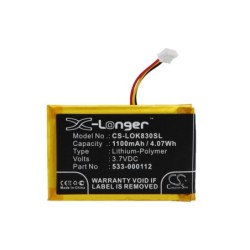 Batterie pour Logitech K830 (1100 mAh/4.07 Wh, 3.7 V)