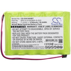 Batterie pour DSC Impassa 9057 Wireless Control Panel (3700 mAh/26.64 Wh, 7.2 V)