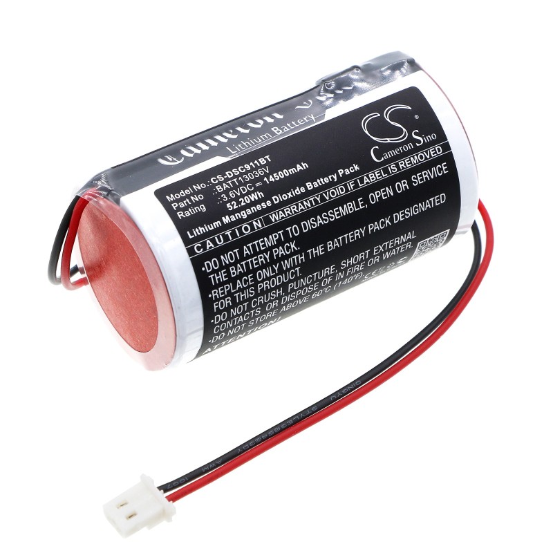 Batterie pour DSC PowerG PG9911 Siren (14500 mAh/52.2 Wh, 3.6 V)