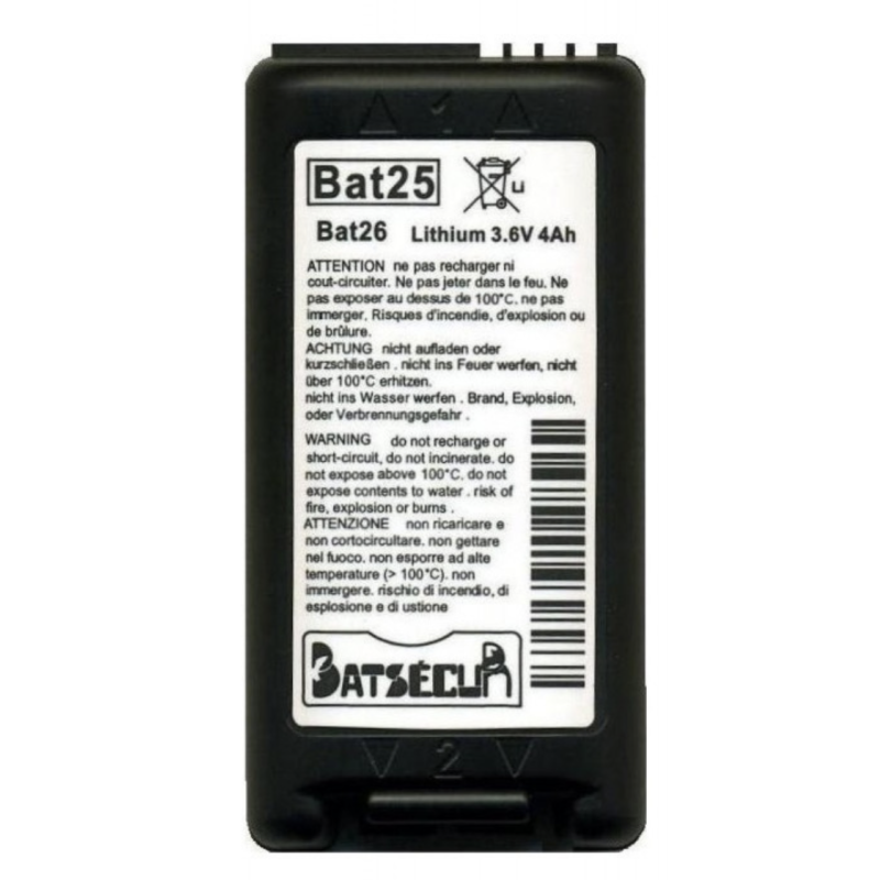 BATTERIE SYSTEME ALARME BATSECUR BAT25 3.6V 5.4AH