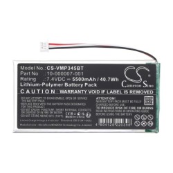 Batterie pour Vivint Sky Master Control Panel (5500 mAh/40.7 Wh, 7.4 V)