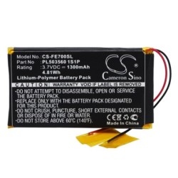 Batterie pour Fiio EO7K (1300 mAh/4.81 Wh, 3.7 V)