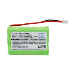 Batterie pour Audioline GP100AAAHC3BMJ (900 mAh/3.24 Wh, 3.6 V)