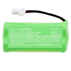 Batterie pour Alecto P002000 (700 mAh/1.68 Wh, 2.4 V)