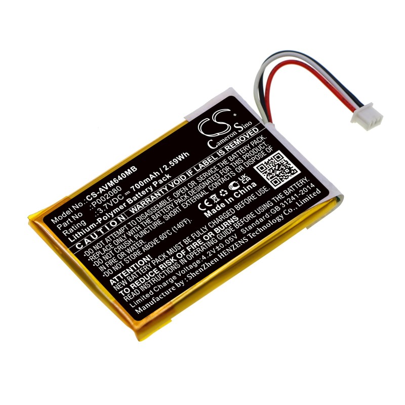 Batterie pour Alecto DVM-64 (700 mAh/2.59 Wh, 3.7 V)