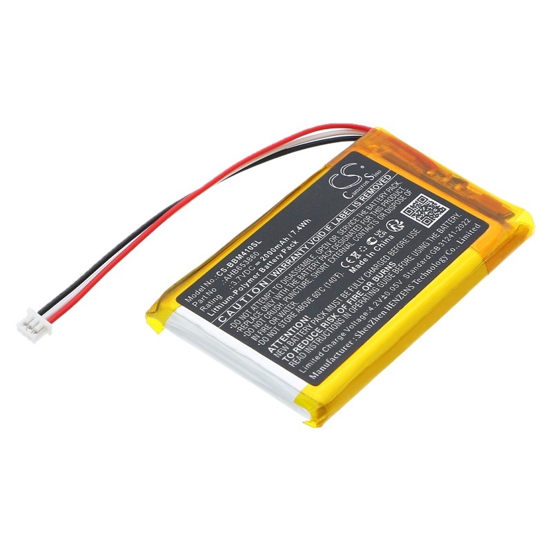 Batterie pour JSLBtech AHB653860 (2000 mAh/7.4 Wh, 3.7 V)