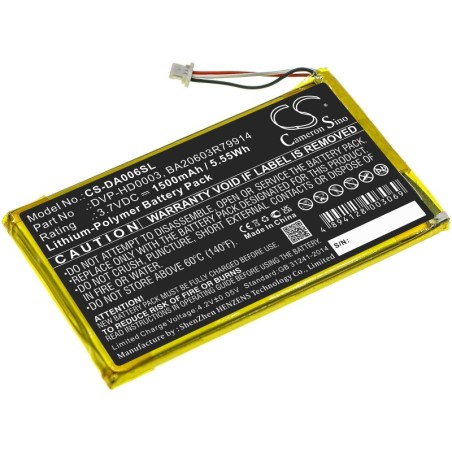 Batterie pour Creative Zen Vision M Video (1500 mAh/5.55 Wh, 3.7 V)