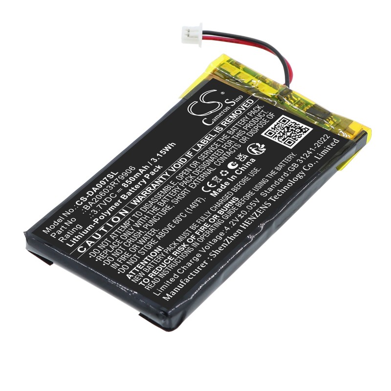 Batterie pour Creative Zen Neeon (850 mAh/3.15 Wh, 3.7 V)