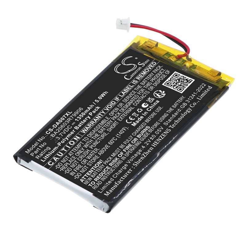 Batterie pour Creative Zen Neeon 2 (1350 mAh/5 Wh, 3.7 V)