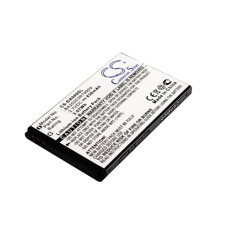 Batterie pour Creative DAA-BA0009 (830 mAh/3.07 Wh, 3.7 V)