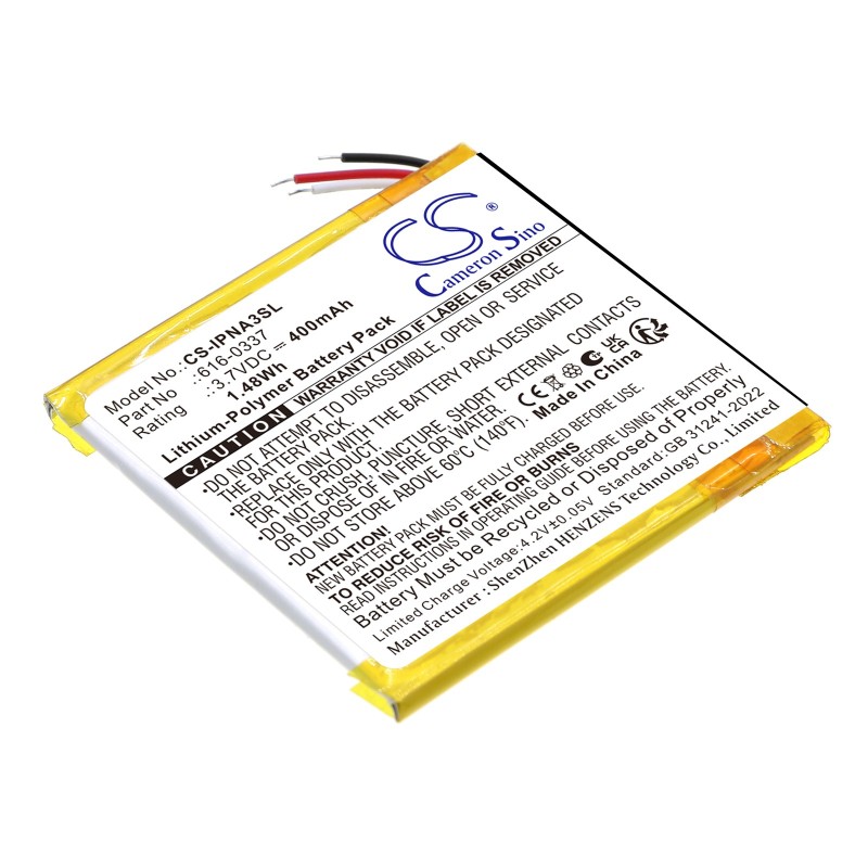 Batterie pour Apple 616-0337 (450 mAh/1.67 Wh, 3.7 V)
