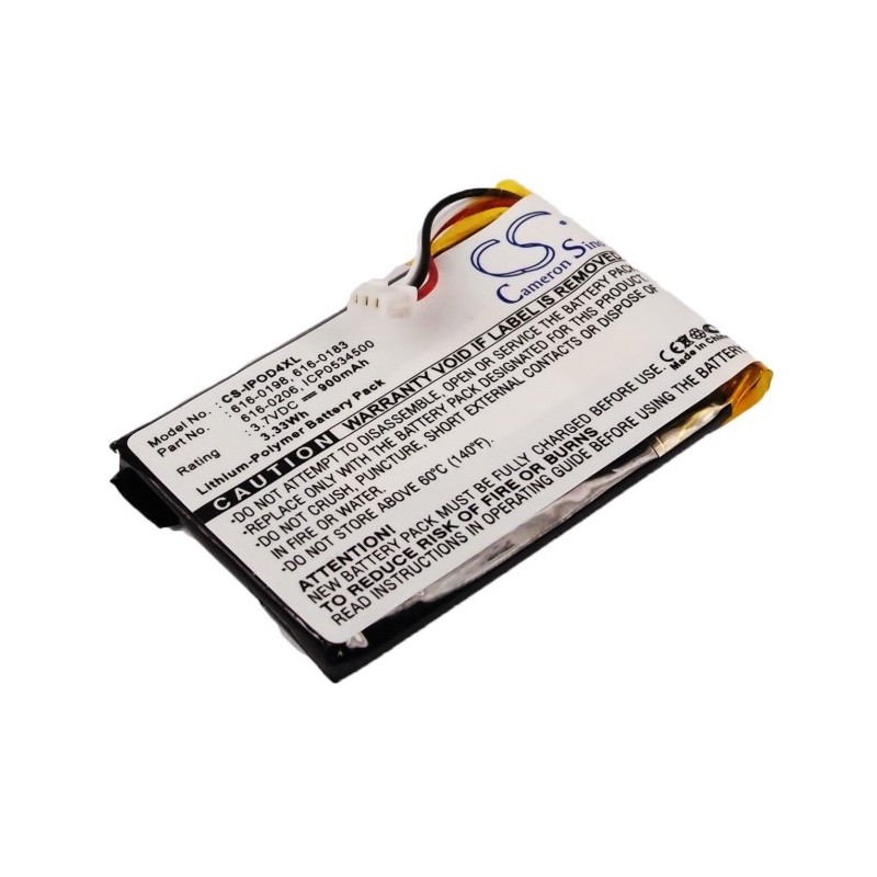 Batterie pour Apple A1059 (900 mAh/3.33 Wh, 3.7 V)