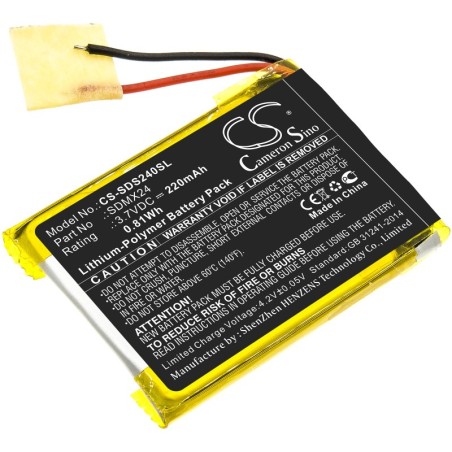 Batterie pour SanDisk SDMX24 (220 mAh/0.81 Wh, 3.7 V)