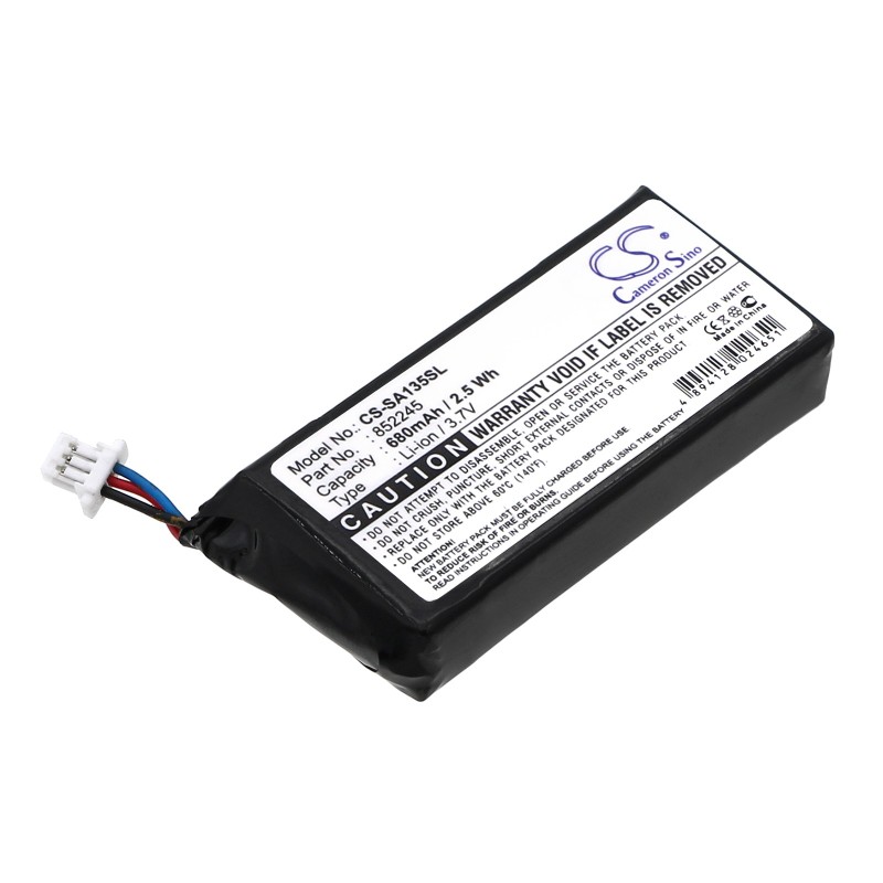 Batterie pour Philips 852245 (680 mAh/2.52 Wh, 3.7 V)