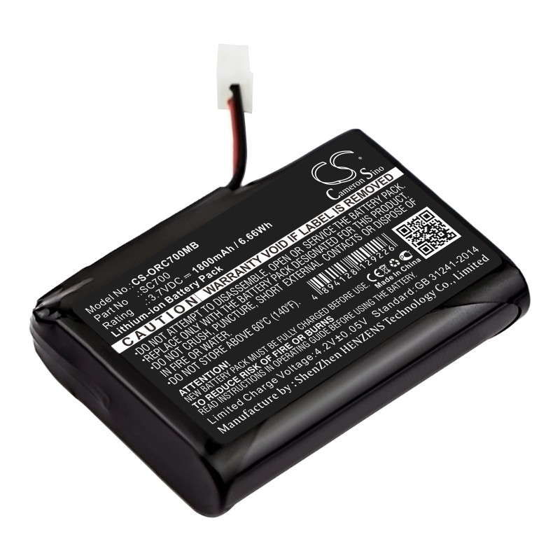Batterie pour Oricom Secure 700 (1800 mAh/6.66 Wh, 3.7 V)