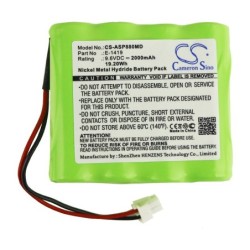 Batterie pour Ampall E-1419 (2000 mAh/19.2 Wh, 9.6 V)