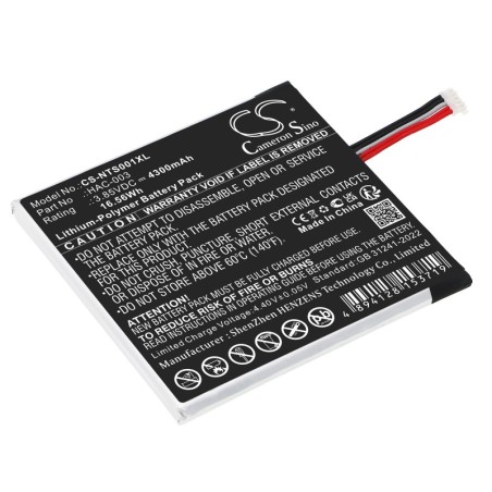Batterie pour Nintendo Switch HAC-001 (4300 mAh/16.55 Wh, 3.85 V)