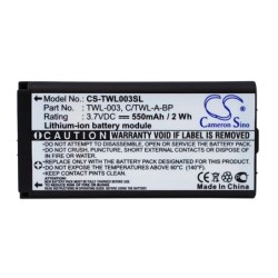 Batterie pour Nintendo TWL-003 (550 mAh/2.04 Wh, 3.7 V)