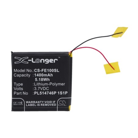Batterie pour Fiio E10 (1400 mAh/5.18 Wh, 3.7 V)
