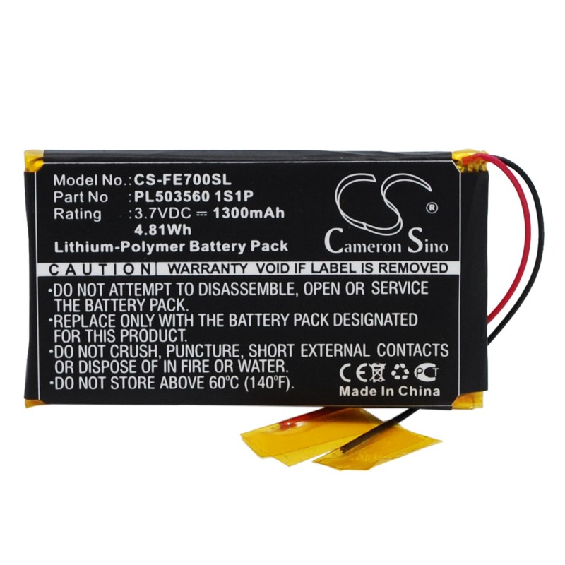 Batterie pour Fiio EO7K (1300 mAh/4.81 Wh, 3.7 V)