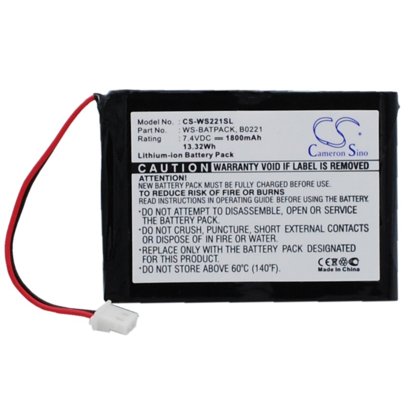 Batterie pour William WS-BATPACK (1800 mAh/13.32 Wh, 7.4 V)
