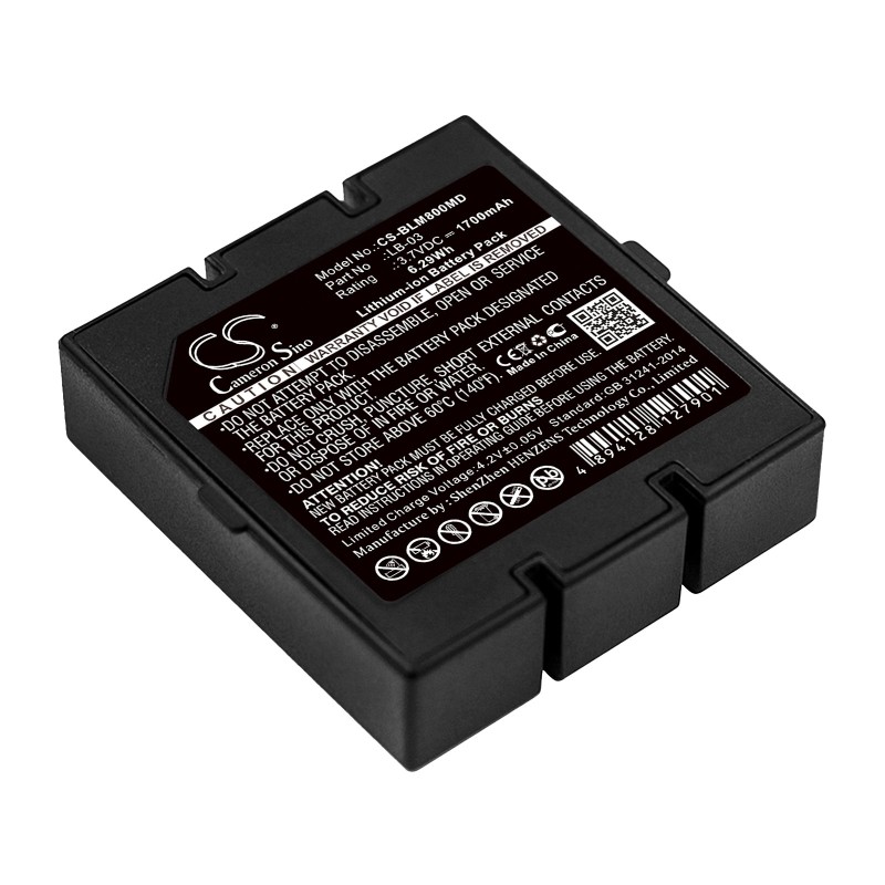 Batterie pour Bolate 12-100-0002 (1700 mAh/6.29 Wh, 3.7 V)