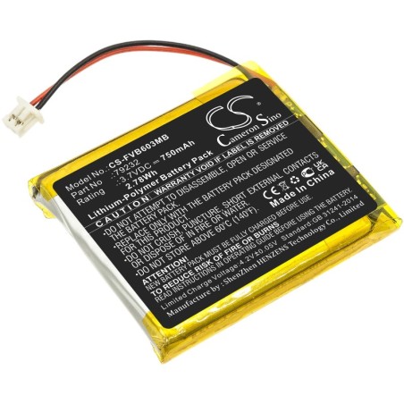 Batterie pour Floureon VB605 (750 mAh/2.78 Wh, 3.7 V)