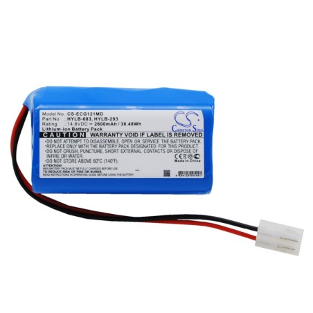 Batterie pour Biocare ECG-1210 (2600 mAh/38.48 Wh, 14.8 V)