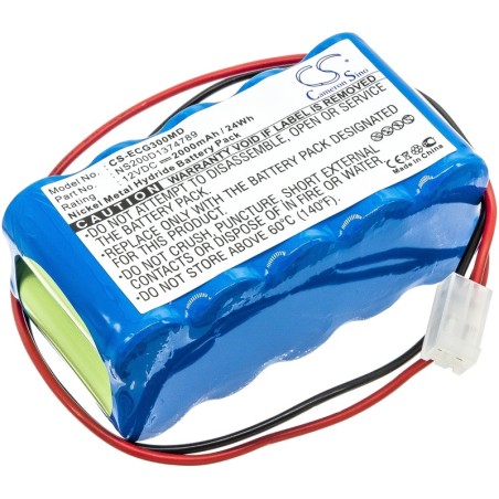 Batterie pour Biocare ECG-100 (2000 mAh/24 Wh, 12 V)