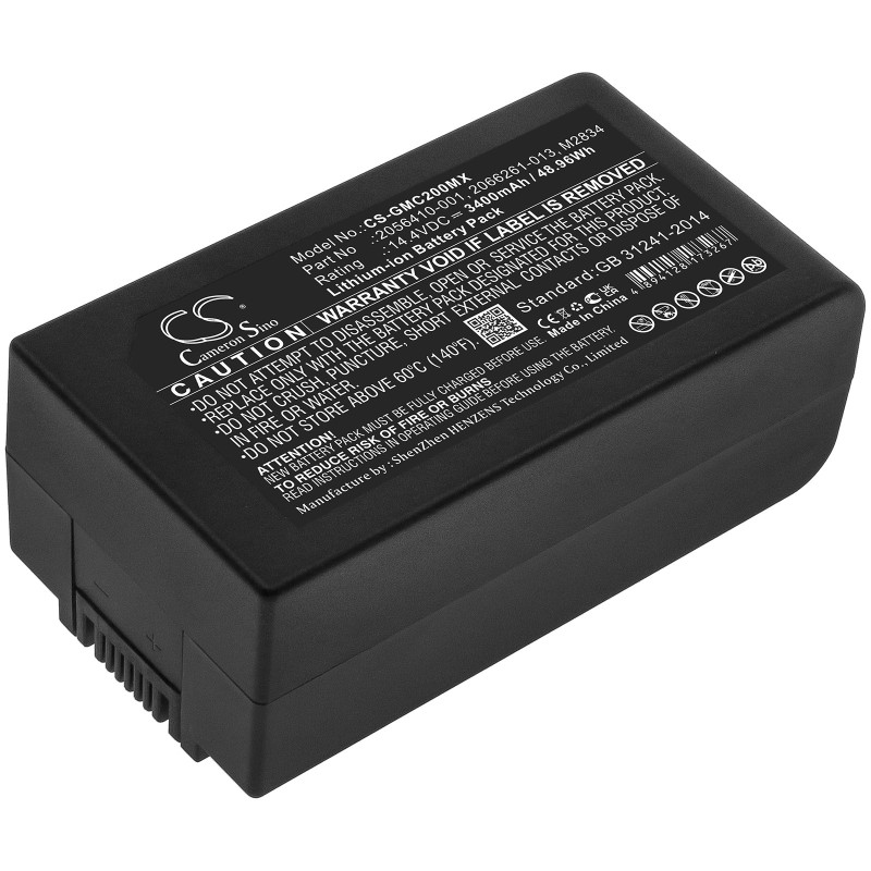 Batterie pour GE MAC 2000 (3400 mAh/48.96 Wh, 14.4 V)